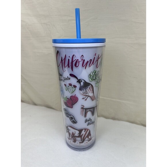 Starbucks CALIFORNIA State 2019 Venti Tumbler Cold Cup 24 OZ with Lid Straw NEW! - Picture 3 of 8